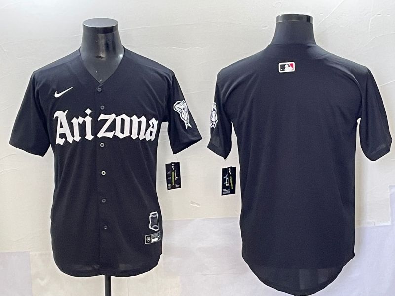 Men 2025 Arizona Diamondback Blank Black Five generations Joint Name Nike MLB Jersey style 1